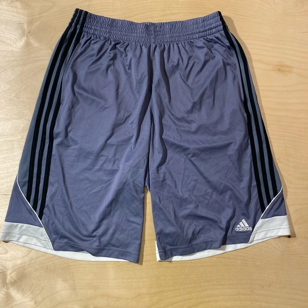 Adidas Men's Gray and Black Athletic Shorts Large (B)